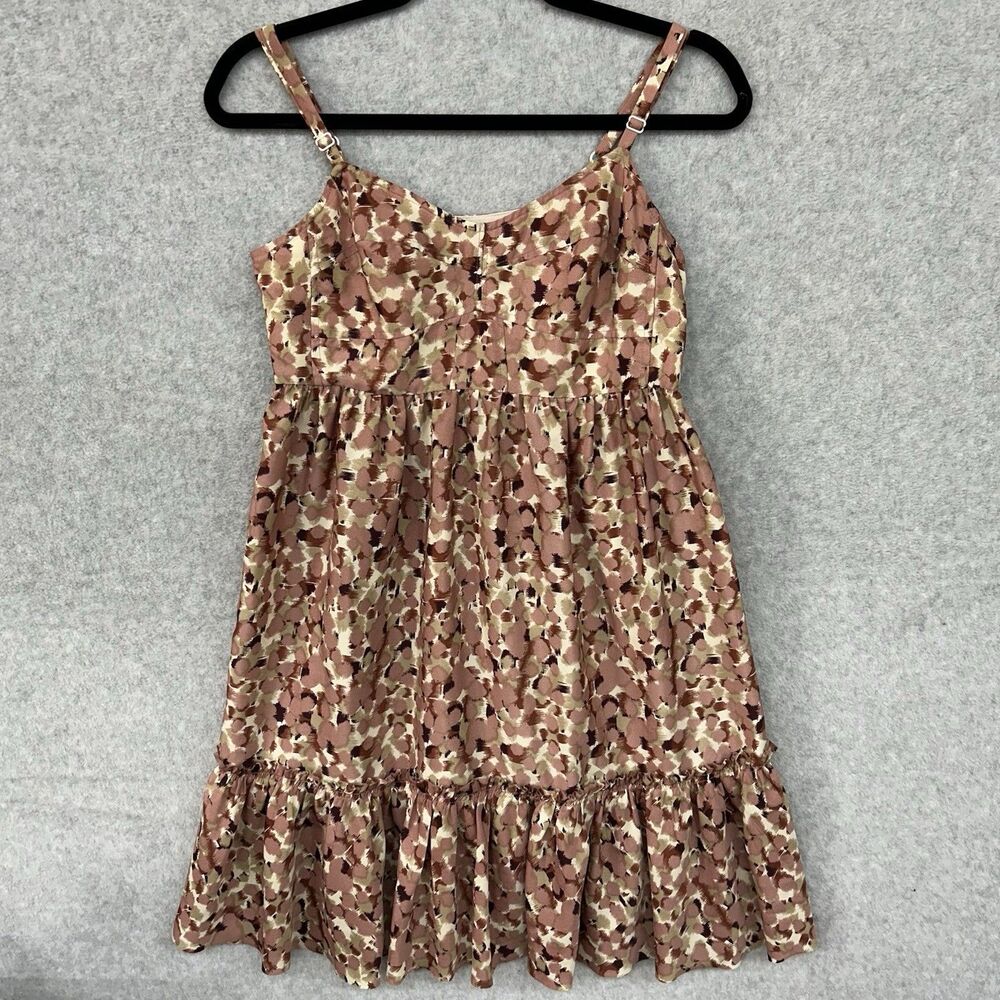 Fossil Dress Women’s Small Y2K Babydoll Flouncy Floral Drop Waist Tiered Pink